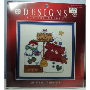 Designs For The Needle Christmas Traditions Cross Stitch Kit Snowmen, Winter